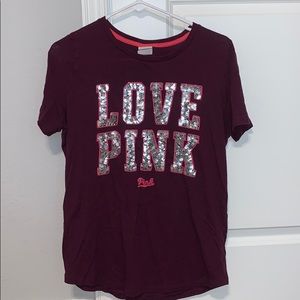 vs pink sequin shirt